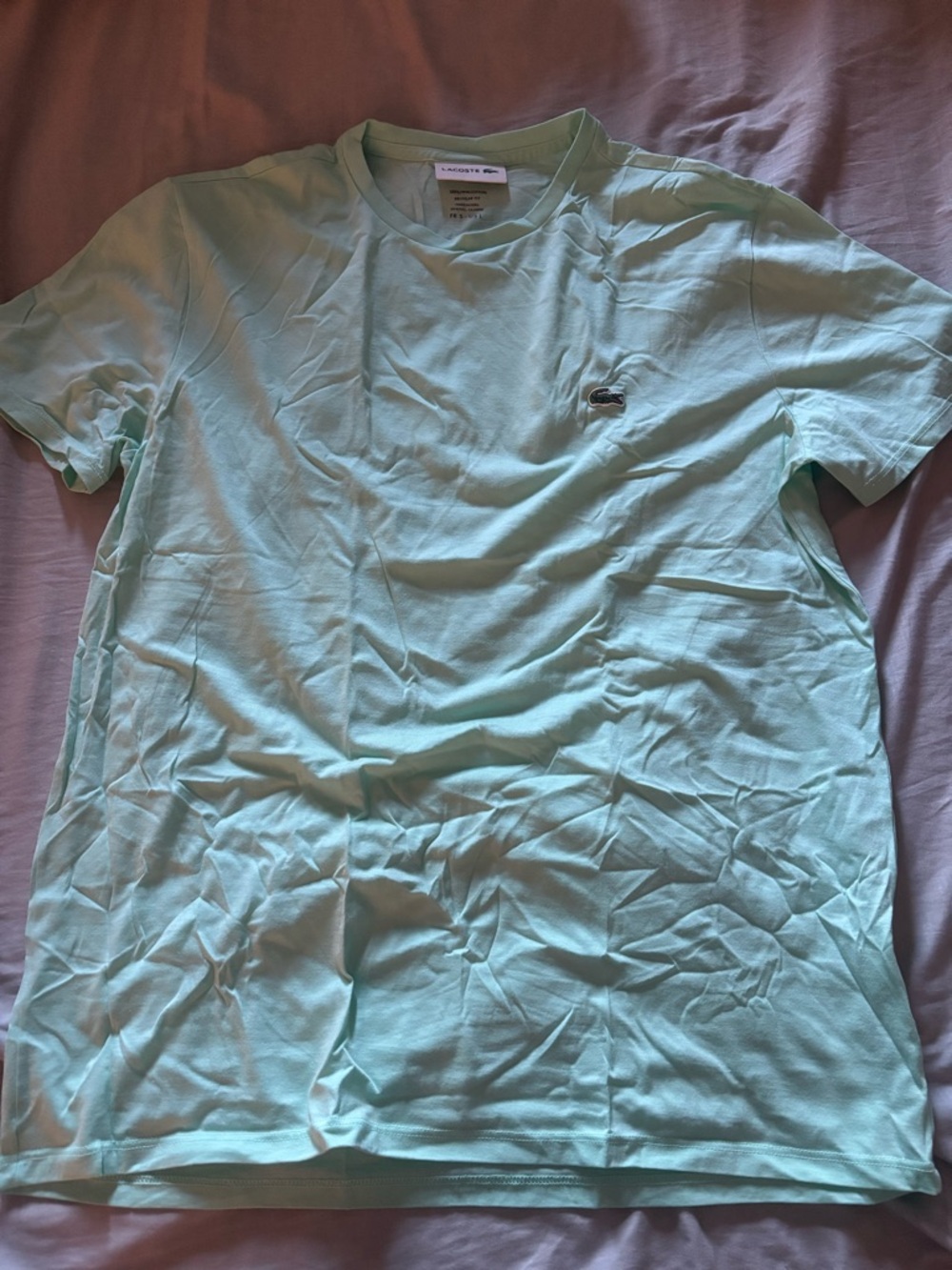 Lacoste Men's Mint Green Short-Sleeve Crew T-Shirt